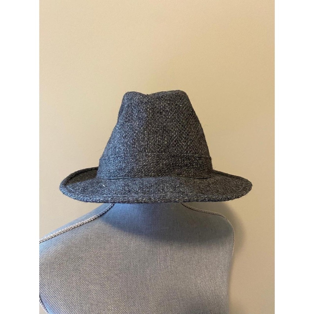 McGregor Sportswear Fedora Hat Cap Wool Tweed Mens Large Grey PreppySKU20